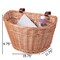 Wickerwise Wicker Front Bike Baskets Universal Handlebar Mount for All Bikes and ages, Ideal for Beach Cruisers, Stationary Bikes, Ebikes, and Road Bikes, Brown with Stylish Faux Leather Straps
